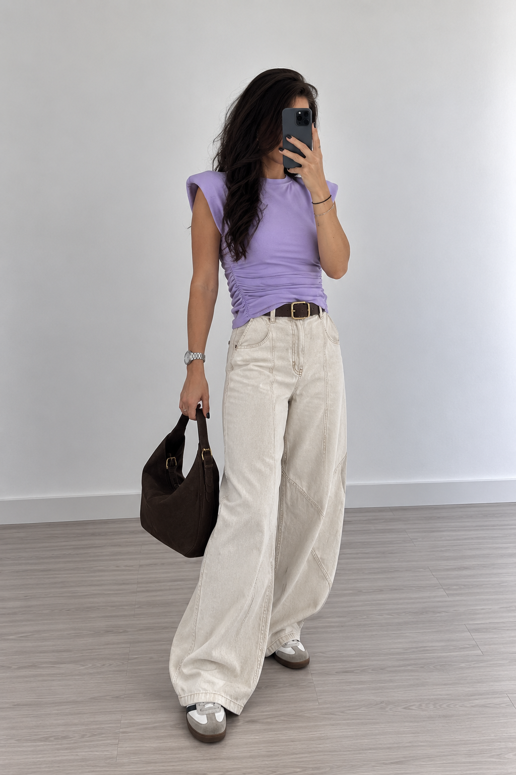 CAMISETA HOMBRERAS MAUVE