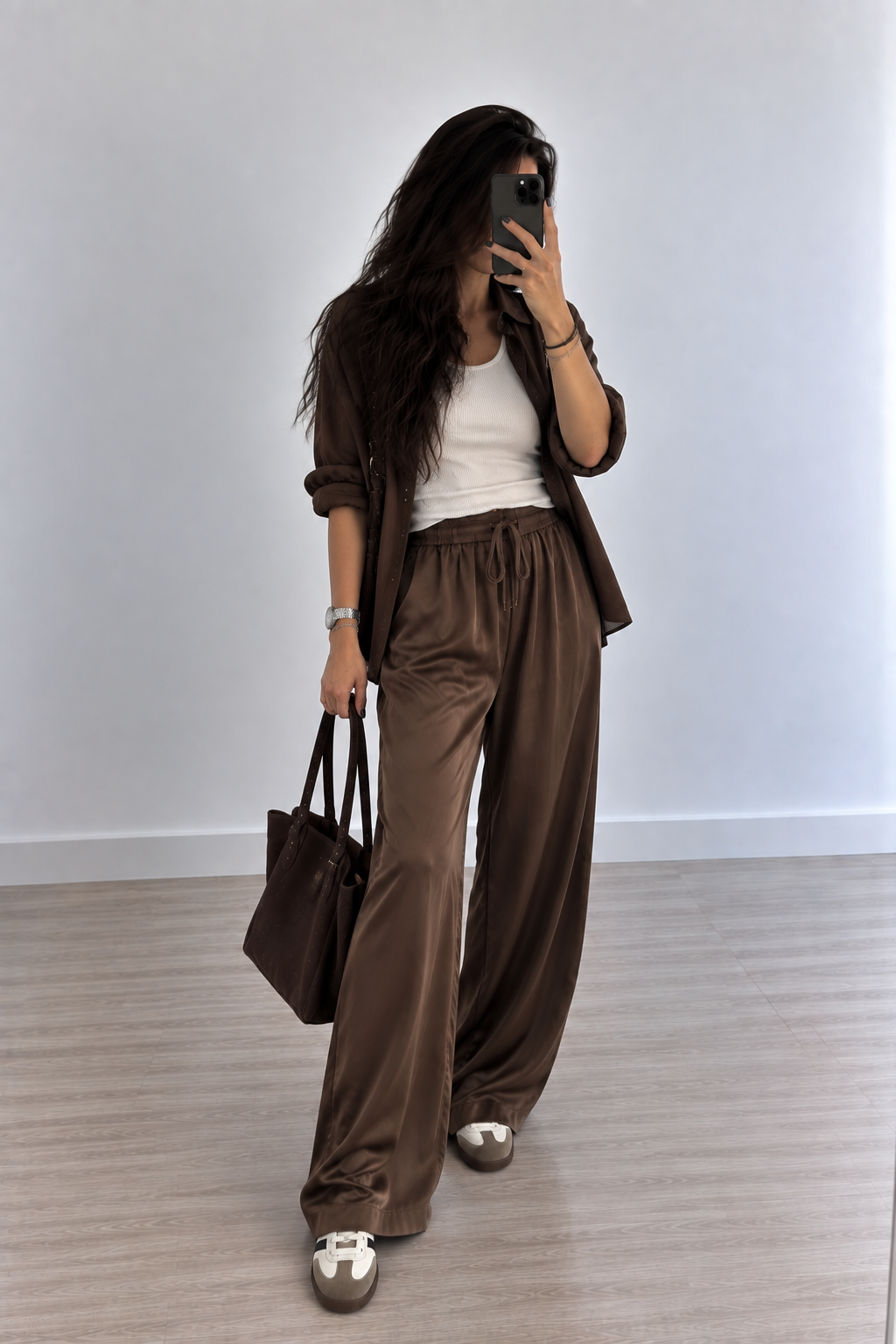 PANTALÓN SATINADO BROWN