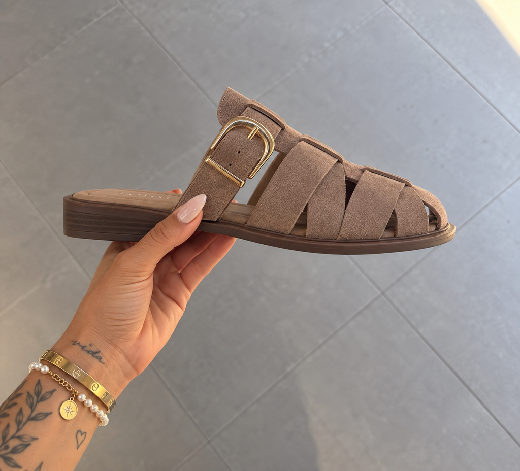 MULES SIENA TAUPE