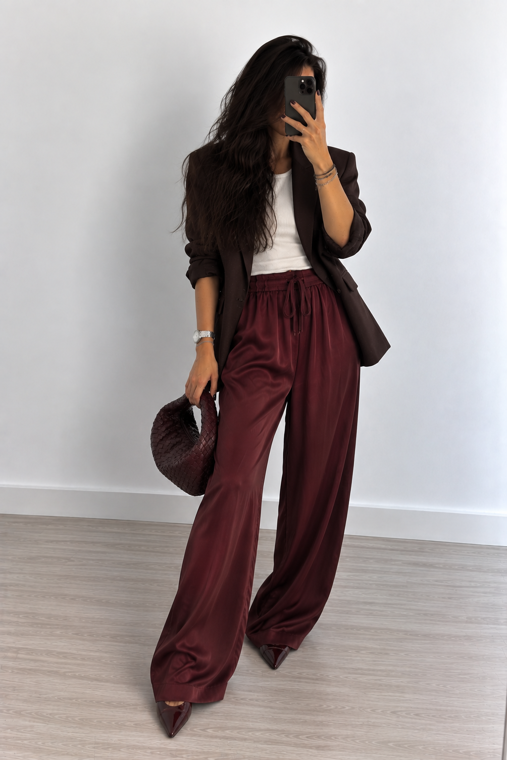 PANTALÓN SATINADO WINE